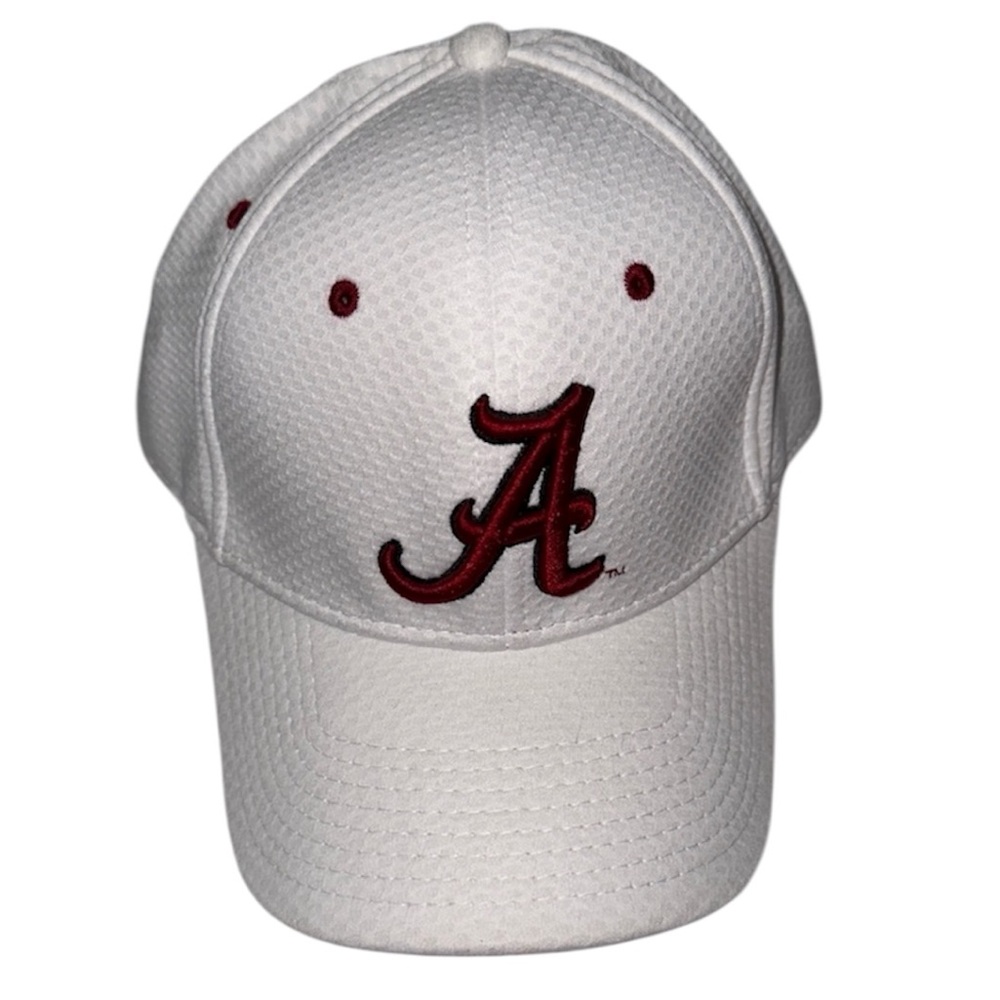 Men’s Starter Alabama adjustable hook loop closure hat, white textured